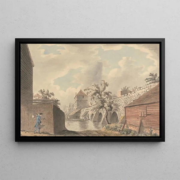 Arches in the city wall of Canterbury - Captain Francis Grose — framed artwork on a wall
