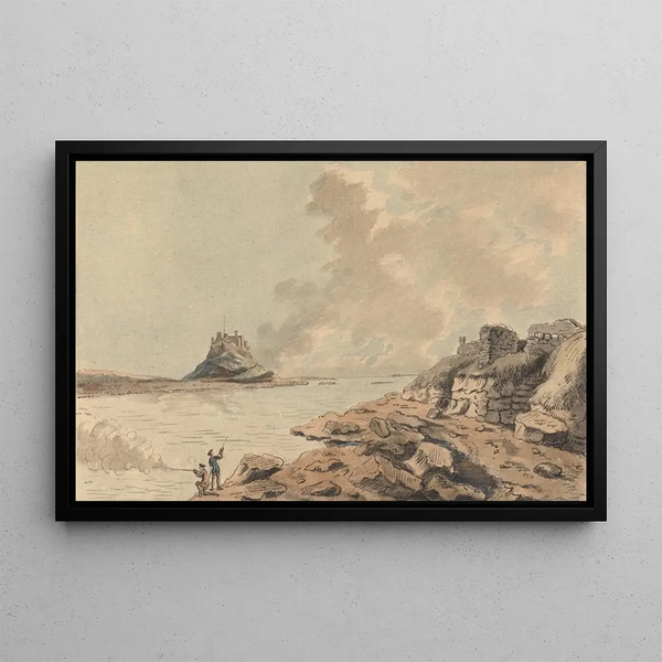 Île Sainte et château Northumberland - Capitaine Francis Grose — framed artwork on a wall