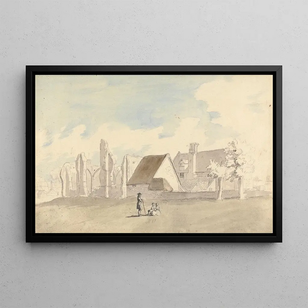 the old house of the priory in Thetford - Captain Francis Grose — framed artwork on a wall