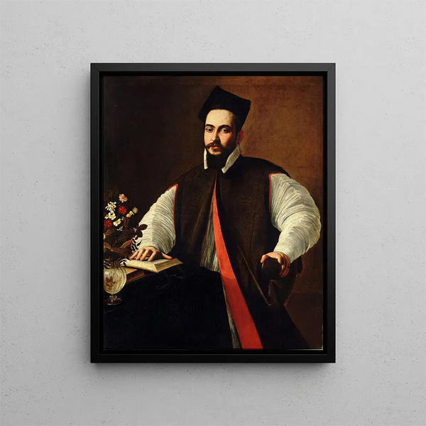 Portrait of Pope Urban VIII - Caravaggio — framed artwork on a wall
