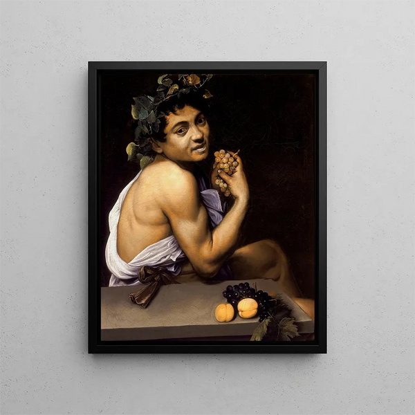 The Young Bacchus Sick - Caravaggio — framed artwork on a wall