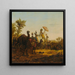 Caravan in the Desert - Jean-Baptiste Hilaire — framed artwork on a wall