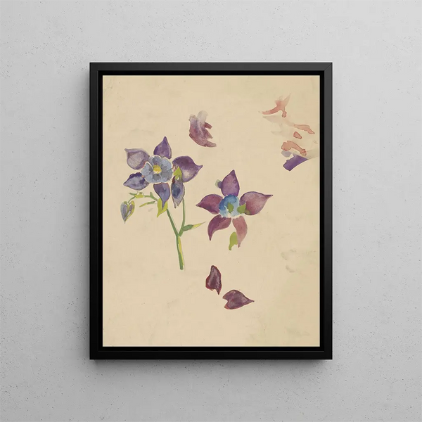 Flower Study - Carel Adolph Lion Cachet — framed artwork on a wall