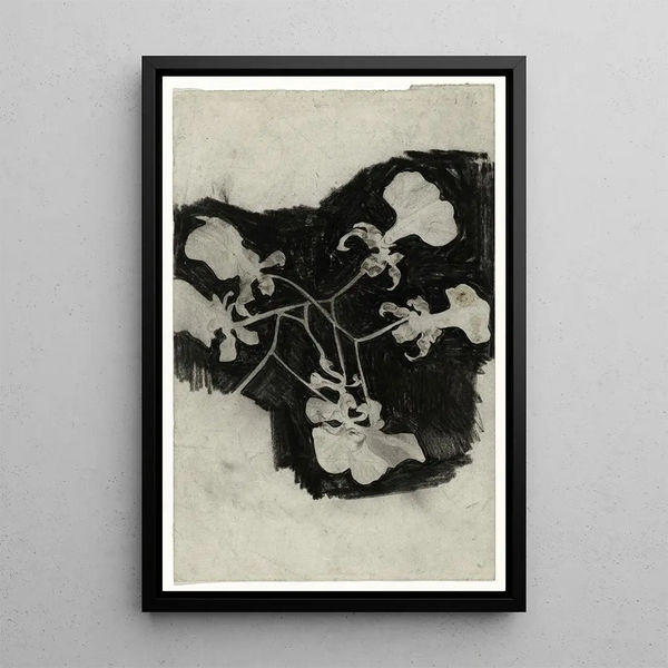 Study of Flower III - Carel Adolph Lion Cachet — framed artwork on a wall