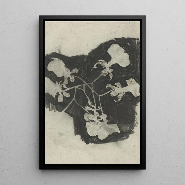 Flower Study - Carel Adolph Lion Cachet — framed artwork on a wall