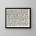 Decorative design in red and dark gray light - Carel Adolph Lion Cachet — framed artwork on a wall