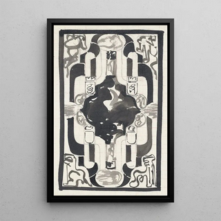 Carel Adolph Lion Cachet - Decoratief ontwerp met vier wapenschilden.webp