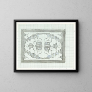 Decor de design en gris et blanc - Carel Adolph Lion Cachet — framed artwork on a wall