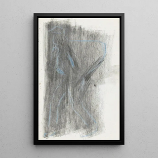 Homme marchant avec une charge sur le dos - Carel Adolph Lion Cachet — framed artwork on a wall