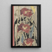 Conception with poppies for the tapestry border View of the Ponte Vecchio in Florence - Carel Adolph Lion Cachet — framed artwork on a wall