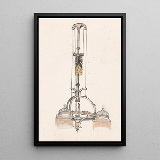 Reproduction of the painting Project for a Bascule Lamp - Carel Adolph Lion Cachet