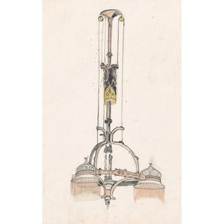 Reproduction of the painting Project for a Bascule Lamp - Carel Adolph Lion Cachet