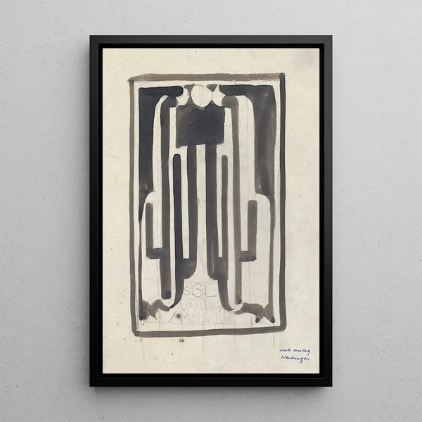 Project for a book published by SL van Looy in Amsterdam - Carel Adolph Lion Cachet — framed artwork on a wall