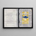 Project for a binding with floral pattern - Carel Adolph Lion Cachet — framed artwork on a wall