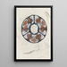 Project for a commemorative plaque with W and a coat of arms - Carel Adolph Lion Cachet — framed artwork on a wall