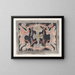 Design for a dress - Carel Adolph Lion Cachet — framed artwork on a wall