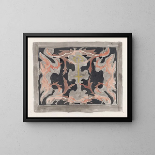 Design for a dress - Carel Adolph Lion Cachet — framed artwork on a wall
