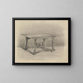 Design pour une table - Carel Adolph Lion Cachet — framed artwork on a wall