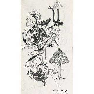 Project for coat of arms for Fock - Carel Adolph Lion Cachet — artwork view
