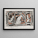 Ornamental Design - Carel Adolph Lion Cachet — framed artwork on a wall