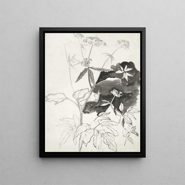 Study of Plants - Carel Adolph Lion Cachet — framed artwork on a wall