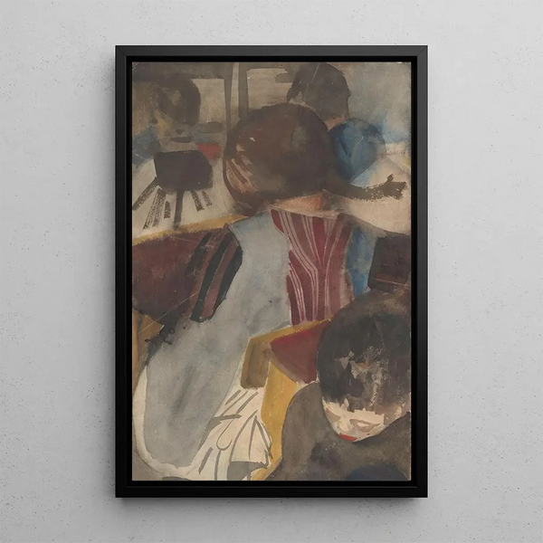 Schoolchildren in class - Carel Adolph Lion Cachet — framed artwork on a wall