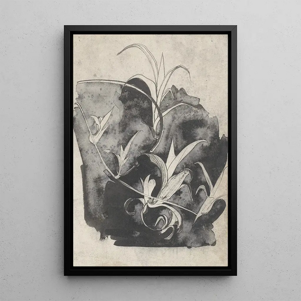 Branch with young shoots - Carel Adolph Lion Cachet — framed artwork on a wall