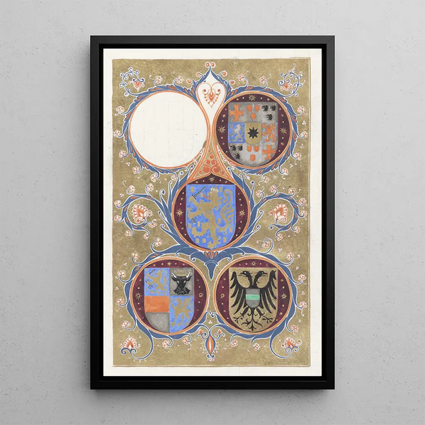 Reproduction of the painting of Four coats of arms - Carel Adolph Lion Cachet