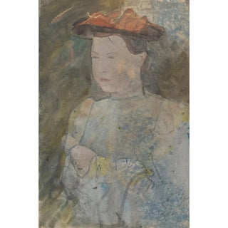 Woman with a flat hat - Carel Adolph Lion Cachet — artwork view