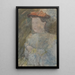 Woman with a flat hat - Carel Adolph Lion Cachet — framed artwork on a wall