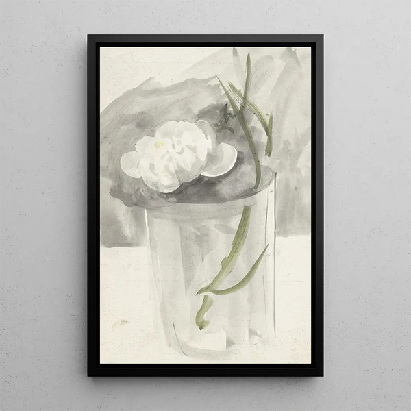 Reproduction of the painting of White Flower in a Glass - Carel Adolph Lion Cachet
