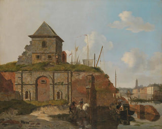 the city wall with a gunpowder store - Carel Jacobus Behr — artwork view