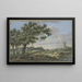 On the right, a Windmill on the Path, a Cart with Hay - Carel Lodewijk Hansen — framed artwork on a wall