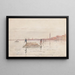 Vue de Venise depuis l'eau avec au premier plan un radeau en bois - Carel Nicolaas Storm van 's Gravesande — framed artwork on a wall