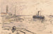 View of the IJmuiden coast with lighthouse and ship - Carel Nicolaas Storm van 's Gravesande — artwork view