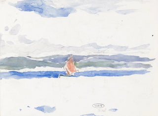 Sea view with a boat - Carel Nicolaas Storm van 's Gravesande — artwork view