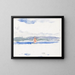 Sea view with a boat - Carel Nicolaas Storm van 's Gravesande — framed artwork on a wall