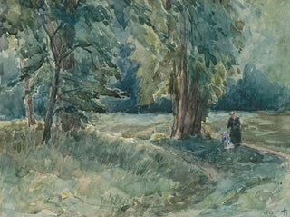 Madame Storm van s Gravesande née Clifford avec sa fille dans le parc de Bieberich - Carel Nicolaas Storm van 's Gravesande — artwork view