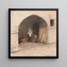 Street scene with women dressed in oriental attire in Chioggia - Carel Nicolaas Storm van sGravesande — framed artwork on a wall