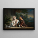 a man trying to kiss a woman - Carel de Moor — framed artwork on a wall
