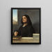 Portrait of a Venetian gentleman - Cariani — framed artwork on a wall