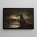 Moonlight Coast Painting - Carl Bille — framed artwork on a wall