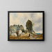 Hermit in a Rocky Landscape - Carl Blechen — framed artwork on a wall