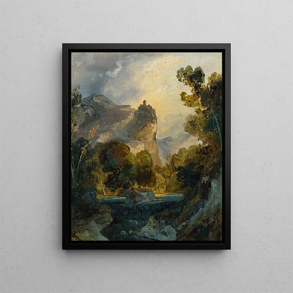 Italian landscape painting - Carl Blechen — framed artwork on a wall