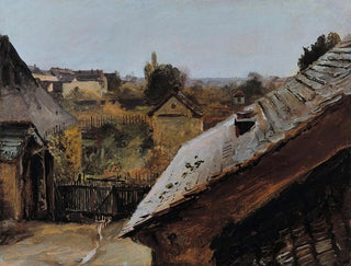 View of the rooftops and gardens - Carl Blechen — artwork view