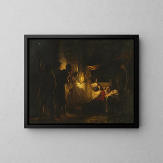 Adoration of the Shepherds - Carl Bloch — framed artwork on a wall