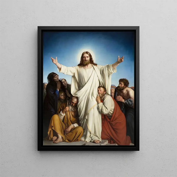 The Christ Consoler - Carl Bloch — framed artwork on a wall