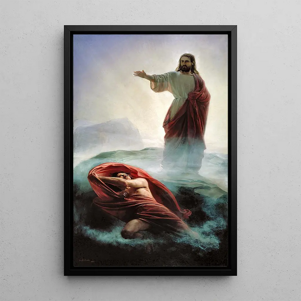 Renier Satan - Carl Bloch — framed artwork on a wall