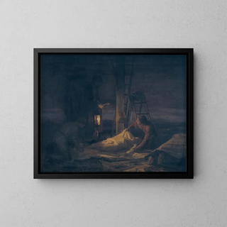 La Descente de la Croix - Carl Bloch — framed artwork on a wall