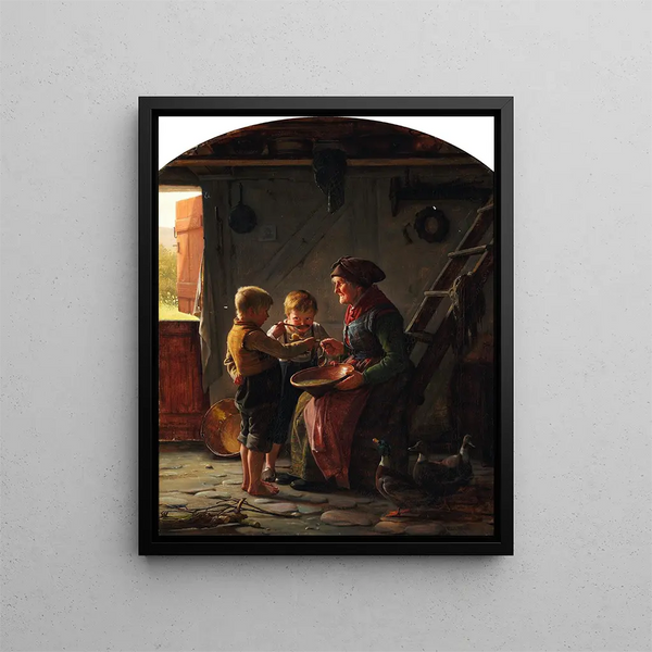 A meal - Carl Bloch — framed artwork on a wall